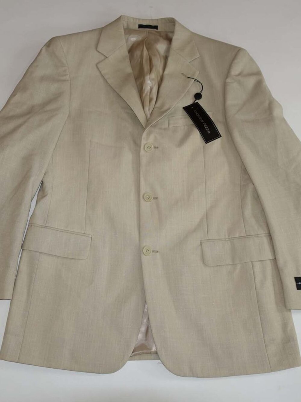 Andrew Fezza Men's Sport Coat Size 38 Regular NWT Tan Beige Suit Jacket Blazer